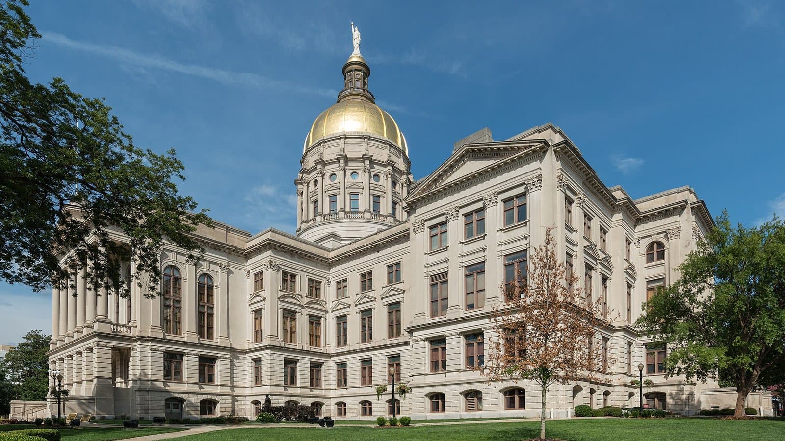 The gold-domed Georgia State Capitol in Atlanta seen from the west, in a 2016 archive photo.