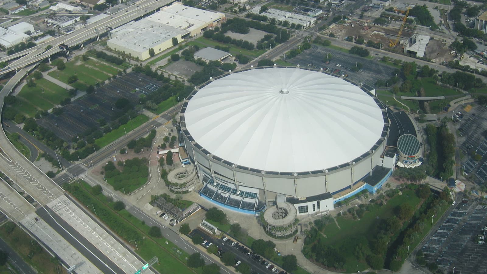 Aerial view of the Tropicana Field dome in St. Petersburg, Florida, in a September 2009 archive photo.