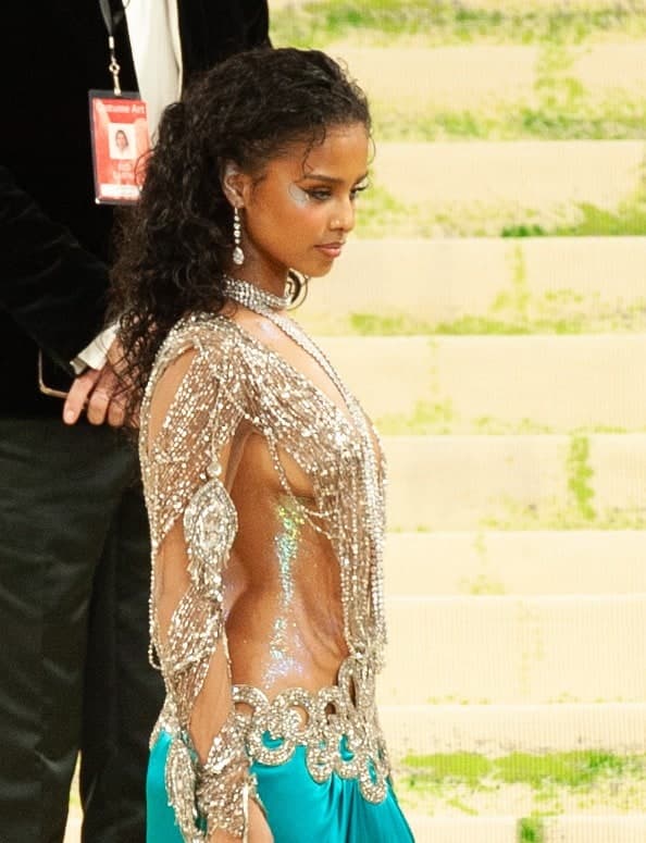 Tyla at the 2026 Met Gala; not the scholarship announcement. Existing Commons crop by Wracking.