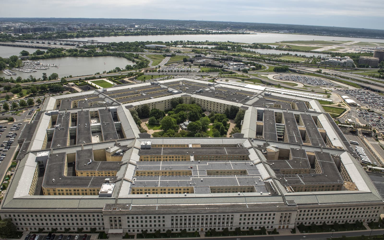 Aerial view of the Pentagon in Arlington, Virginia, on May 11, 2021.